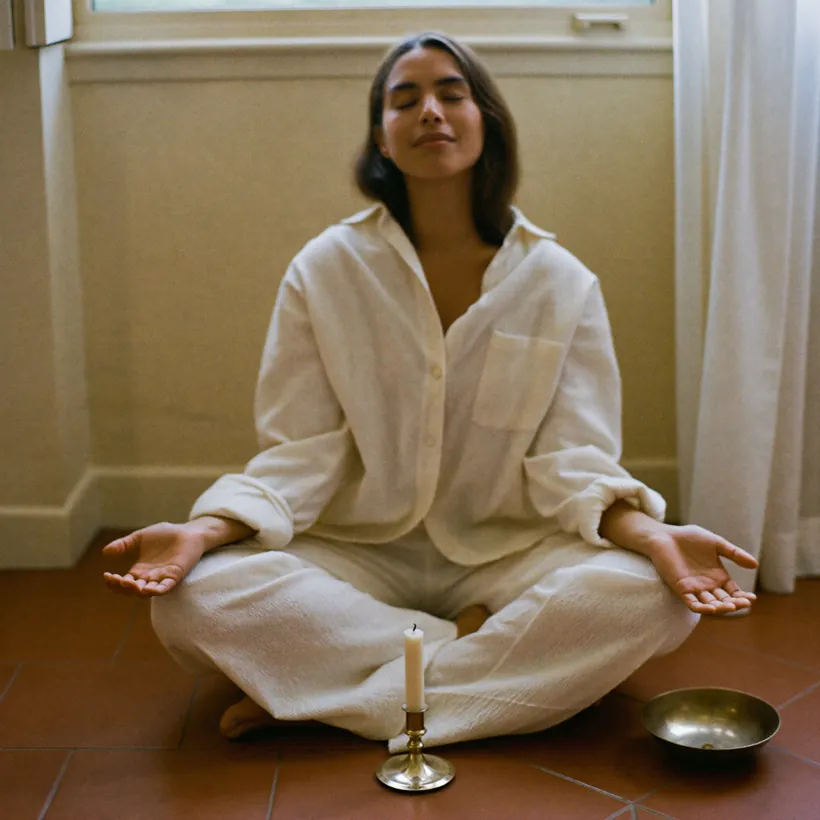 Meditation by candlelight